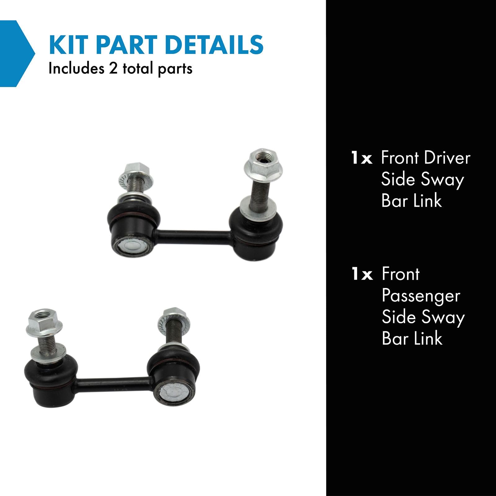 Trq Front Sway Bar Stabilizer Link Set Compatible With 2006 Lexus Gs300 2007-2020 Gs350 2013 Gs450H 2006-2015 Is250 2016-2022 Is