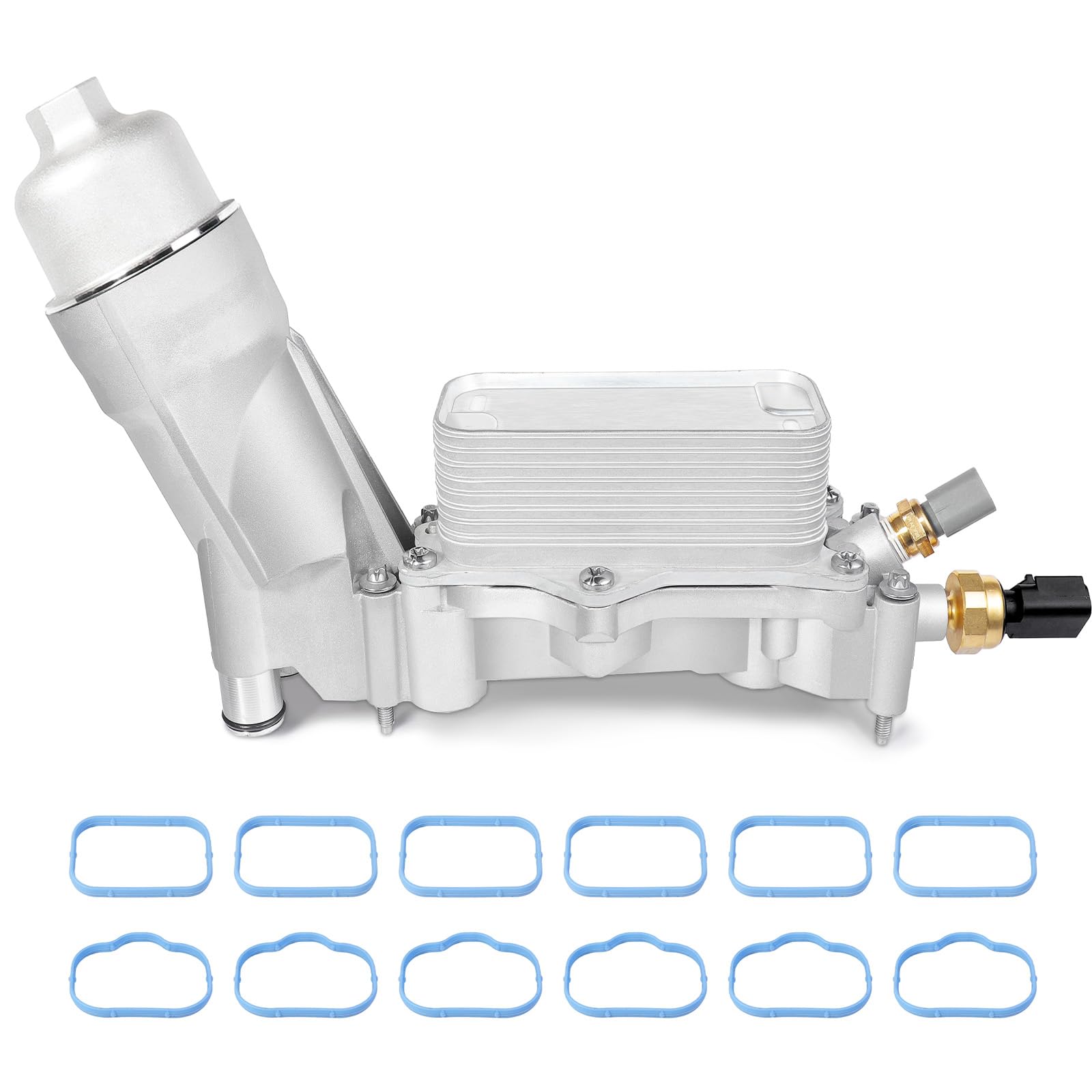 926-959 Oil Cooler Engine Oil Filter Housing Assembly Full Aluminum for Jeep Wrangler Grand Cherokee 3.6L Dodge Journey Charger 