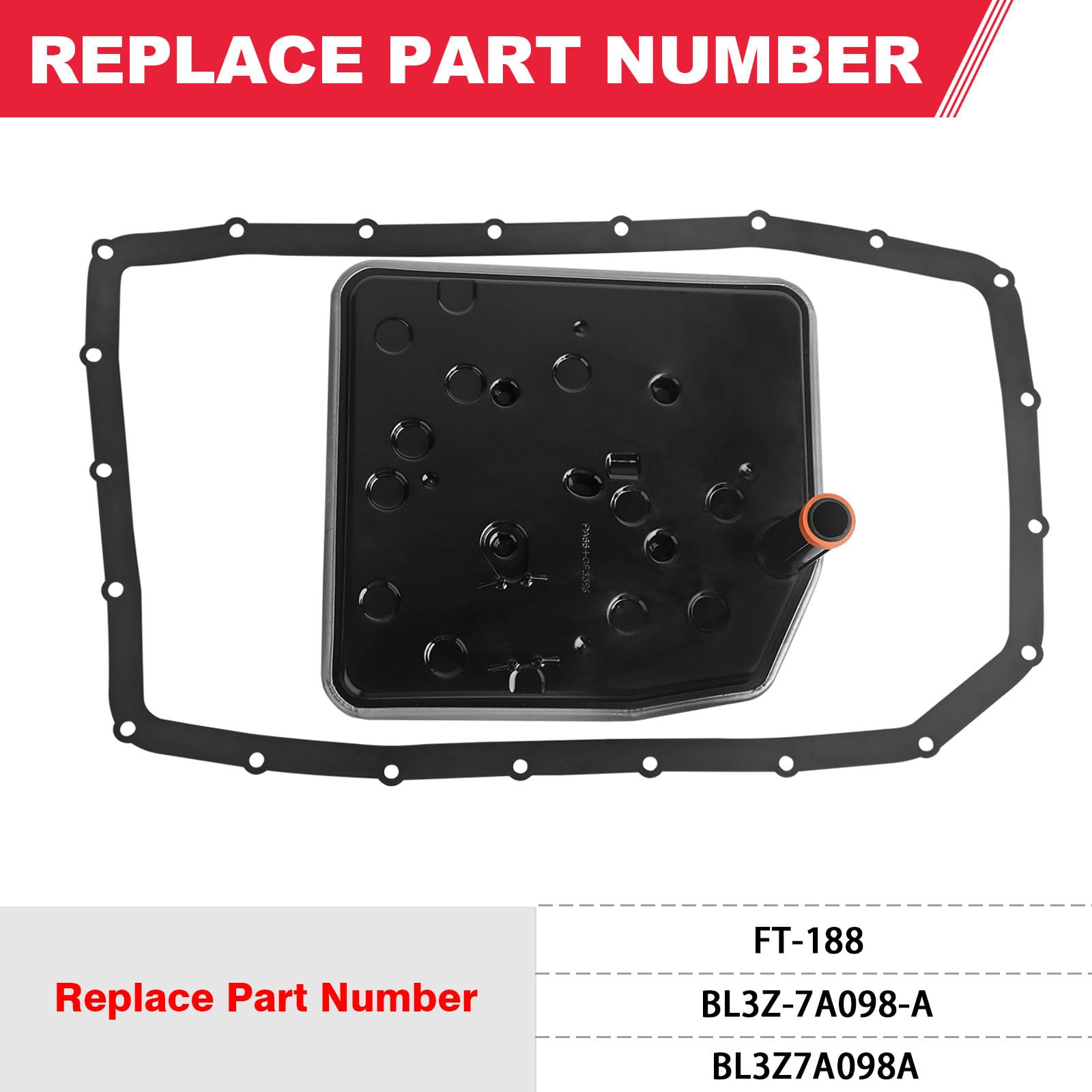 Fitede 6R80 Transmission Filter With Gasket Kit Fits For Ford Expedition F150 Mustang Lincoln Navigator Replaces# Ft-188 Bl3Z-7A098-A