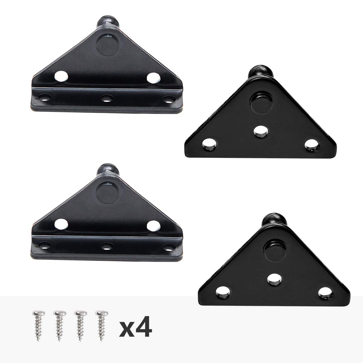 Arana 10Mm Gas Strut Mounting Brackets, Ball Stud Mount Bracket For Universal Lift Supports Shocks Spring 4Pcs With 16 Screws (Only Fits 10Mm Ball Head)