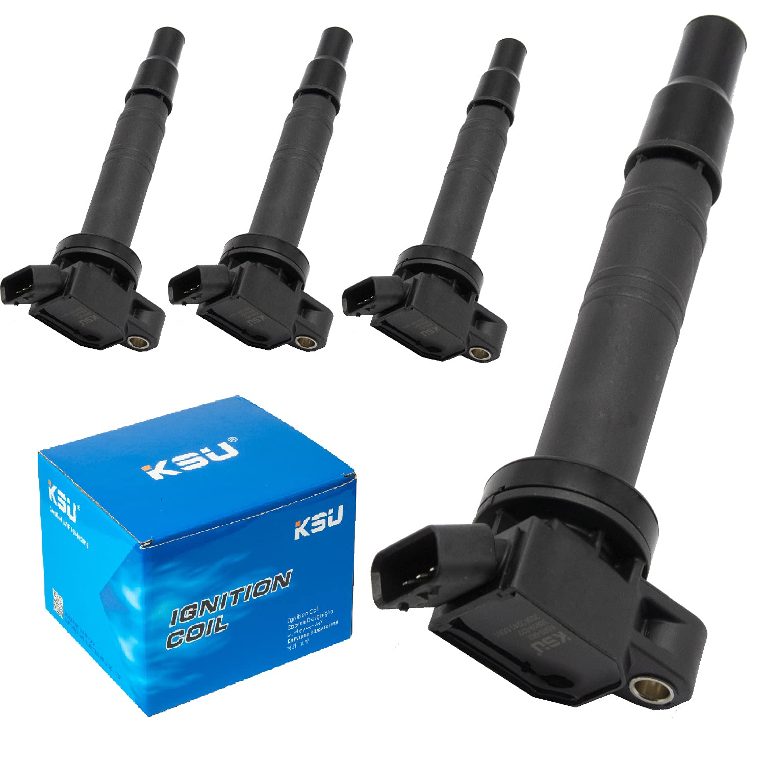 Ksu Ignition Coil Pack Of 4 Compatible With Toyota Camry Corolla Matrix Solara 4Runner Hilux Hiace Tacoma Scion Xb 2.4L 2.7L Uf4