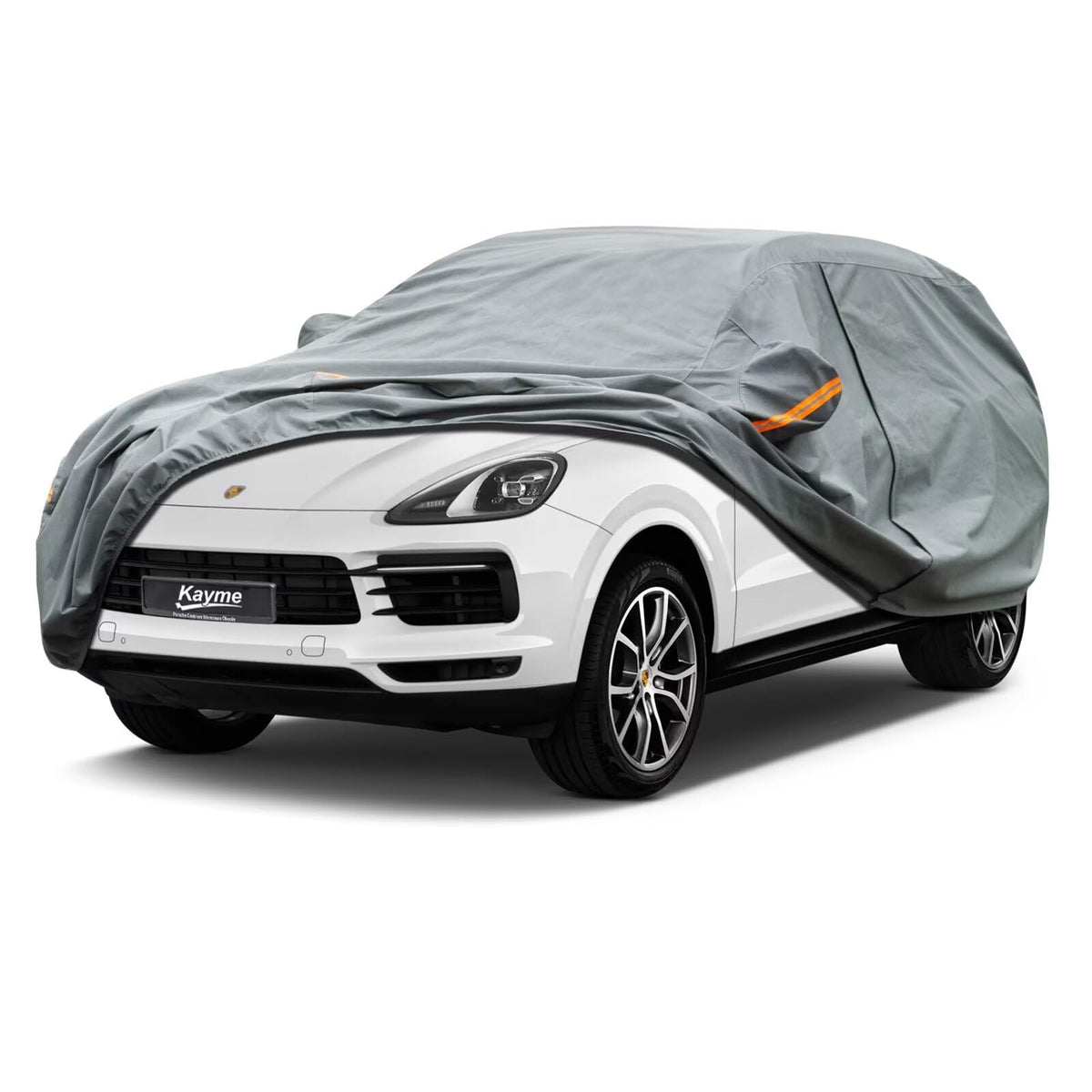 Kayme Heavy Duty Car Cover Custom Fit Porsche Cayenne, Waterproof All Weather For Automobiles, Full Exterior Covers Rain Sun Uv
