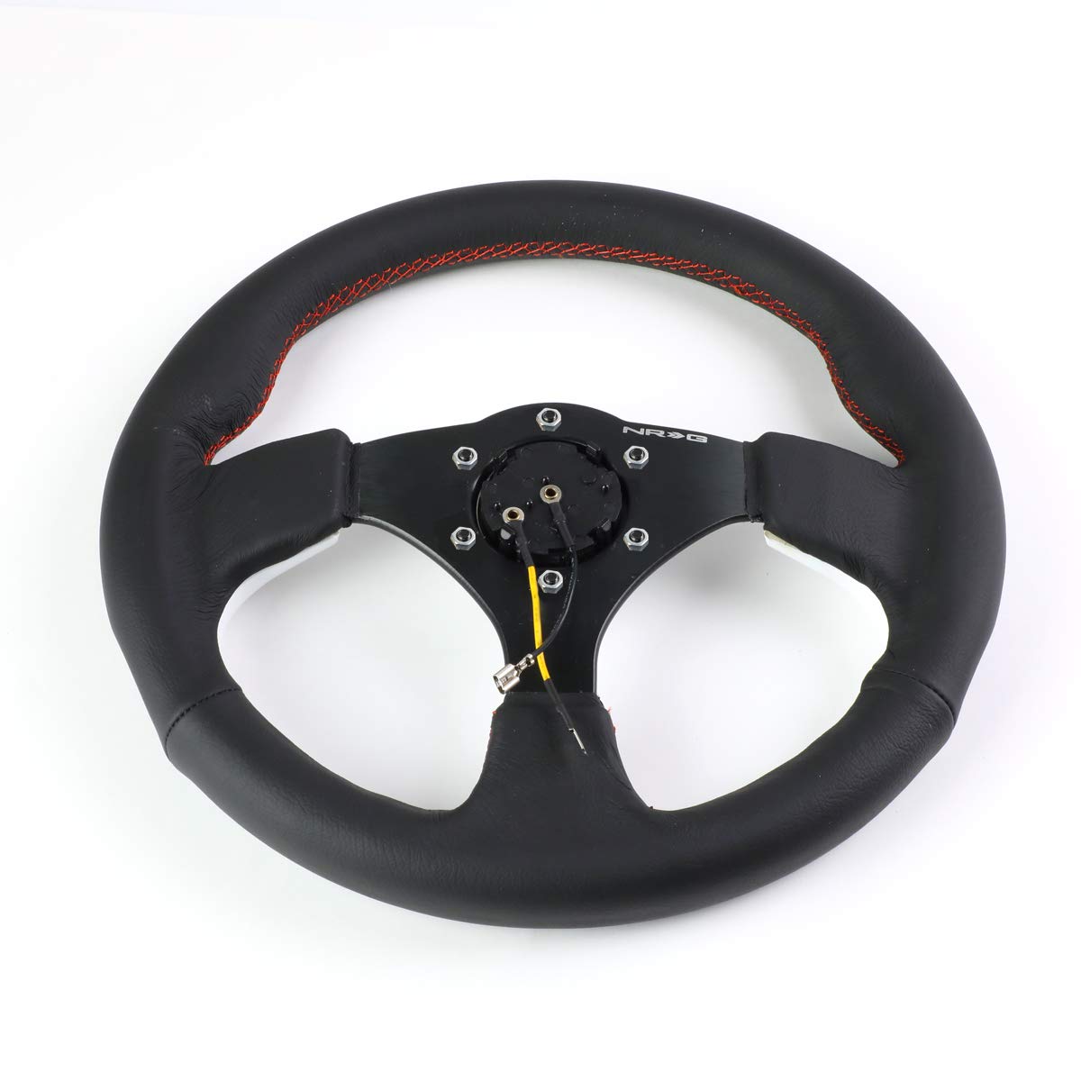 Nrg Innovations Rst-001Wt Reinforced Steering Wheel (320Mm Sport Steering Wheelwith White Trim)