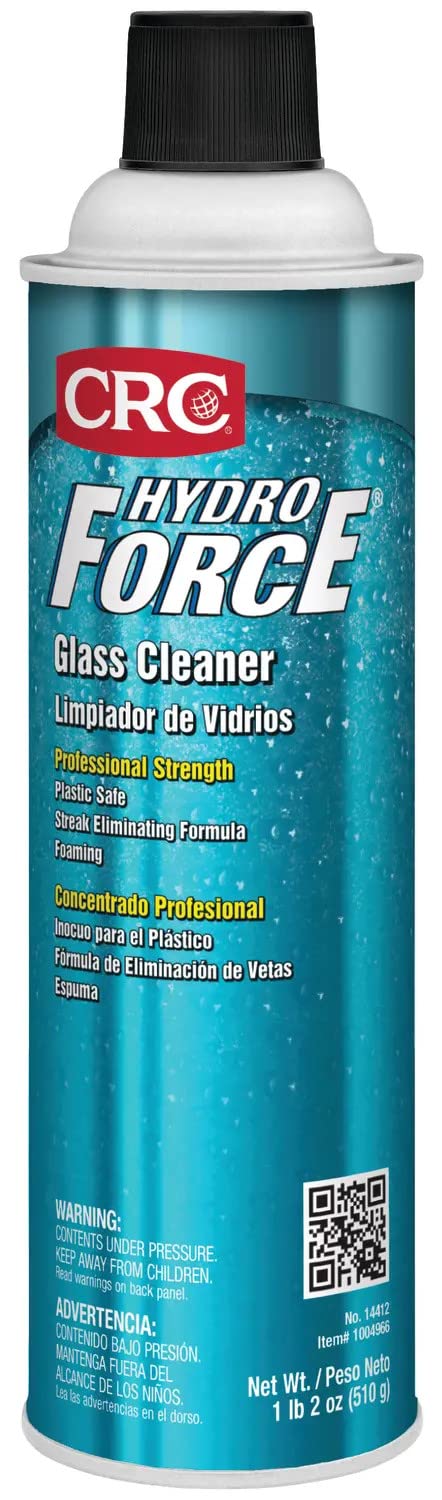 CRC HydroForce Glass Cleaner 14412 - 18 WT. OZ., Professional Strength Cleaning Solution