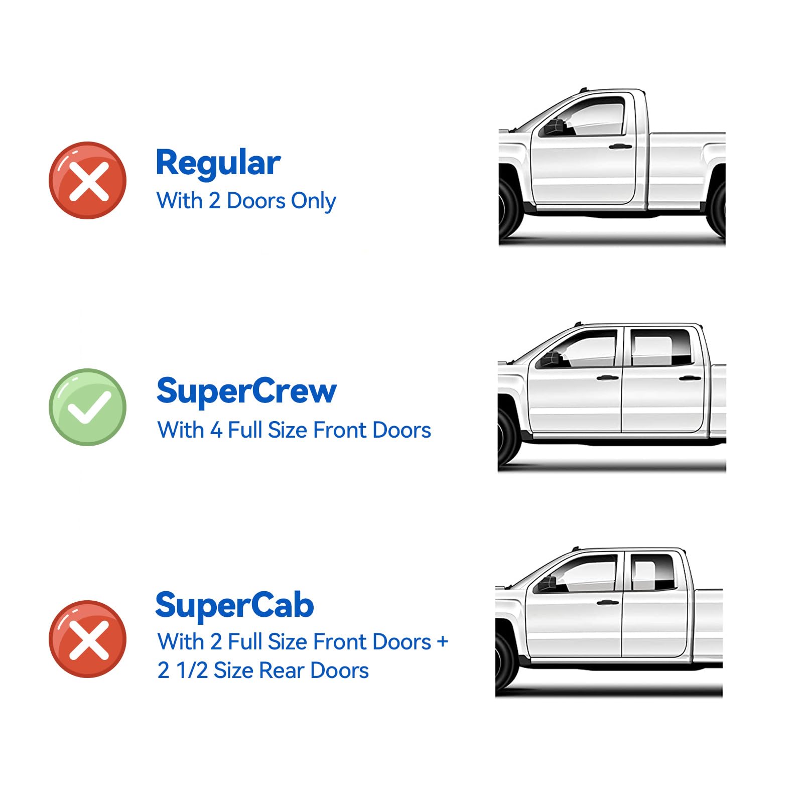In-Channel Window Visors Rain Guards For 1999-2016 Ford F250 F350 F450 F550 Super Duty, Side Window Vent Wind Deflectors Visors