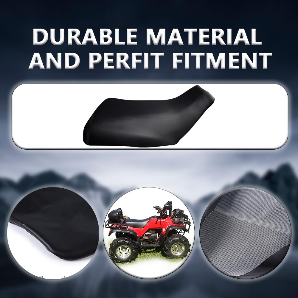 Pit66 Seat Cover, Compatible With 1997-2004 Honda Foreman 400-450 Black
