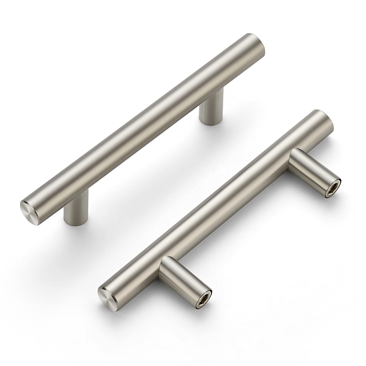 Ravinte 55 Pack | 5'' Cabinet Pulls Satin Nickel Stainless Steel Kitchen Drawer Pulls Cupboard Pulls Brushed Nickel Cabinet Handles 5”Length With 3” Hole Center