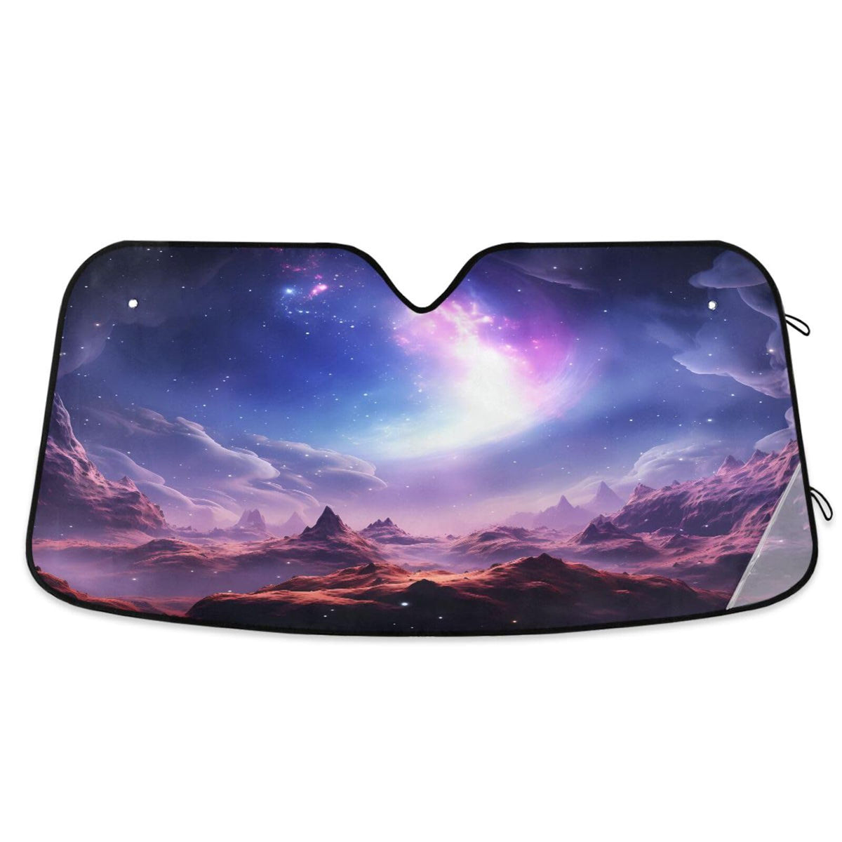 ZOEO Windshield Sun Shade Starry Sky Mountain Front Window Block UV Shades Visor Reflective Retractable for Car SUV Trucks, c539