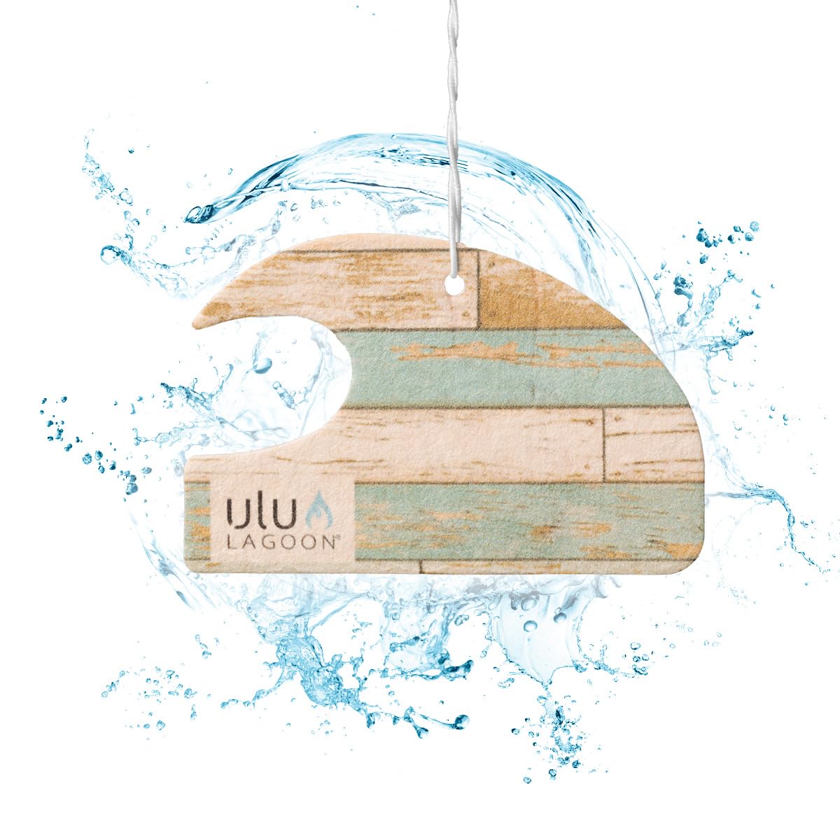 Ulu Lagoon Coconut Surf Wax Scent Mini Wave Air Freshener (Reclaimed)