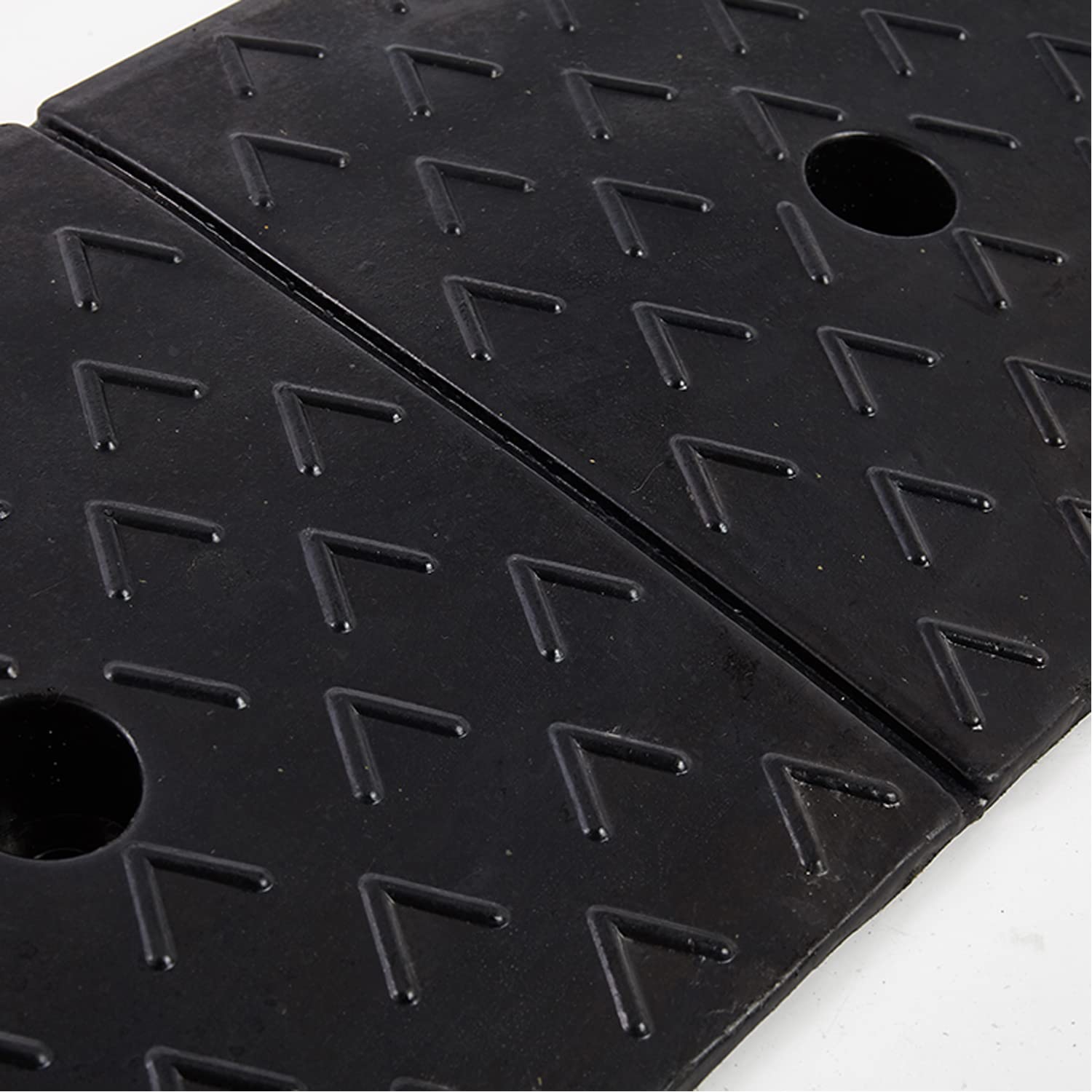 Nisorpa 2'' Rise Rubber Curb Ramp Heavy Duty Loading Rubber Curb Ramps 10 Tons Driveway Ramp Car Slope Ramp For Loading Dock Bik