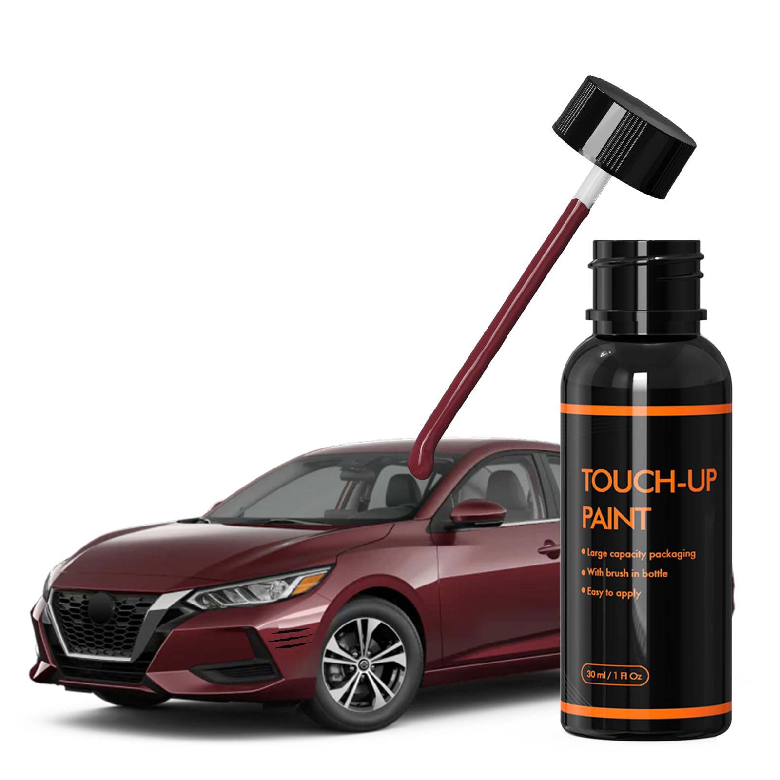 Xtryfun Nbq Rosewood Touch Up Paint For Cars Compatible With Mostly Nissan Models, Diy Car Paint Scratch Repair Kit, Automotive