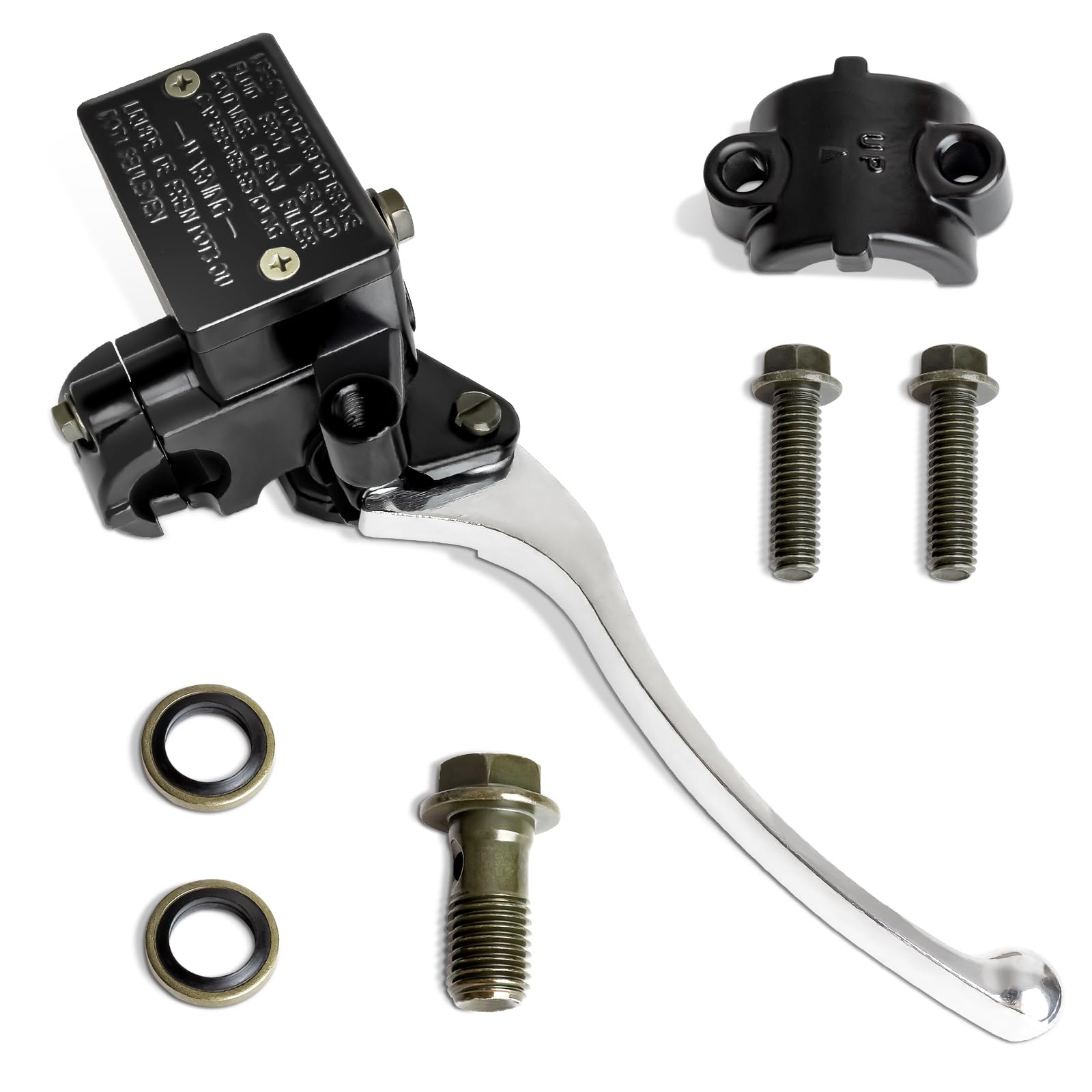 Luxlead 7/8'' Brake Master Cylinder Kit Handlebar Front Right Side Brake Lever Compatible With Atv Banshee Yamaha Grizzly Kodiak