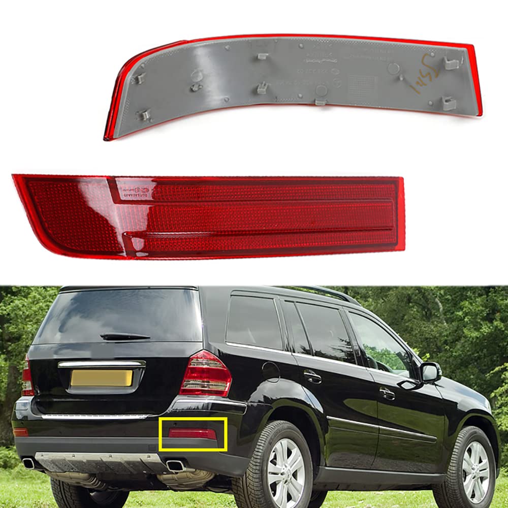 Jesymbx For Mercedes Benz X164 Gl320 Gl450 Gl550 2007 2008 2009 Rear Bumper Warning Lamp Reflector Red Lens 1648201174 164820127