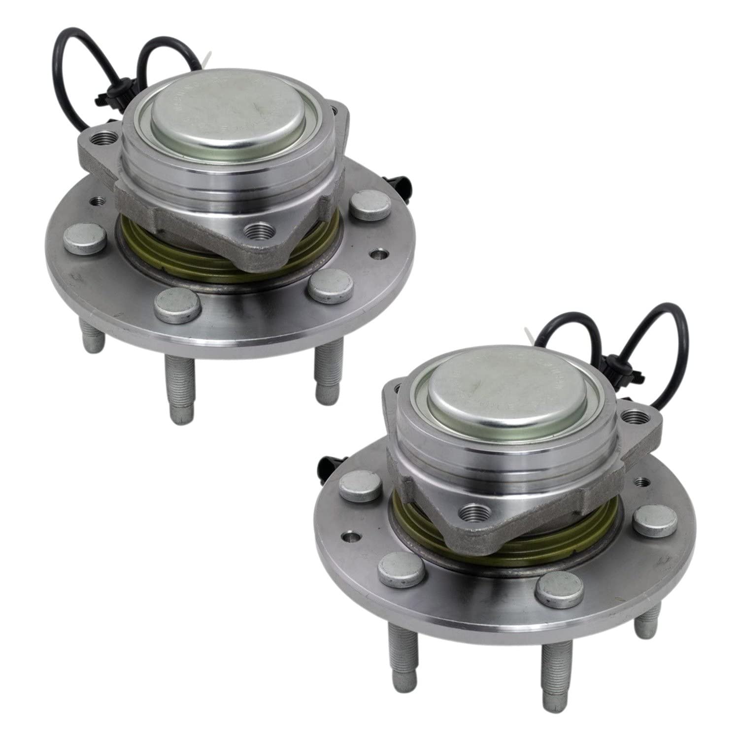 Trq Front Wheel Hub Bearings Assembly Set Compatible With 2009-2014 Chevrolet Express 1500 Gmc Savana 1500