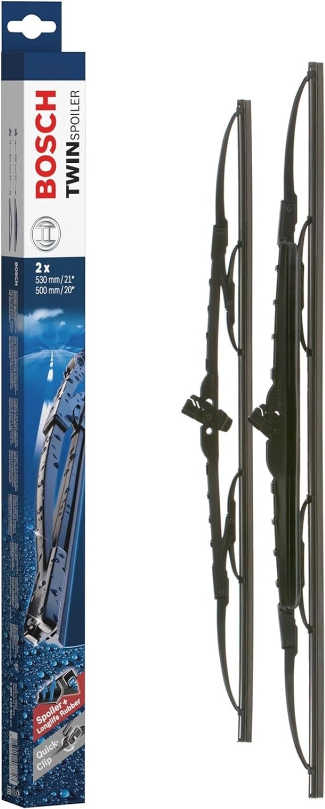 Bosch 3397118404 Twin Spoiler Original Equipment Replacement Wiper Blade - 21'/20' (Set Of 2)
