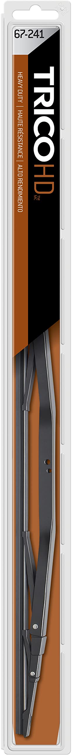 Trico 24 Inch 67 Series Heavy Duty Black Wide Saddle Wiper Blade For Curved Windshields, 1 Pack (67-241)