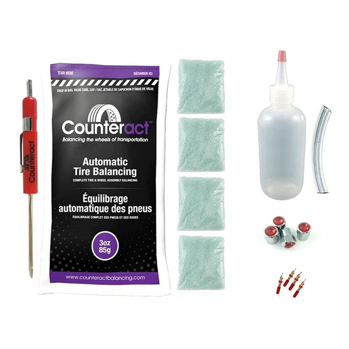 Counteract DIYSK-12 Do It Yourself Tire/Wheel Balancing Beads Kit - Off -Road, Medium/Heavy Duty Truck Tires, (2) 12oz DIY Bead 
