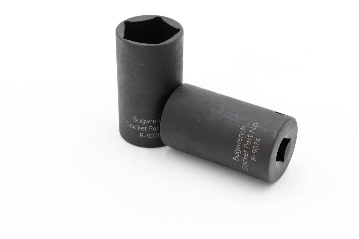 Penta Socket Set By Rauckman Utility Products - Includes Two 5-Point Utility Sockets - 3/8" Drive 13/16" And 1/2" Drive 13/16" - Impact Grade - Poleline Hardware Impact Grade Socket Set