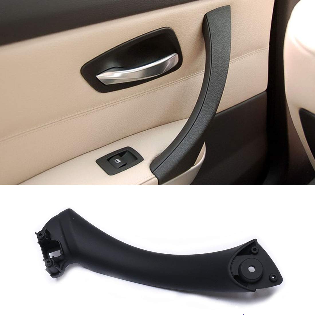 Jaronx Left Side Door Pull Handle For Bmw 3 Series E90/E91, Left Rear Door Handle Inner Part Door Support Bracket Door Panel Han