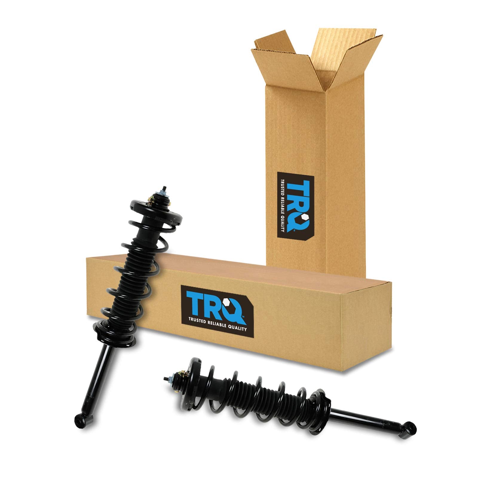 TRQ Rear Strut & Coil Spring Assembly Set Driver & Passenger Sides Compatible with 04-08 Acura TL 03-07 Honda Accord