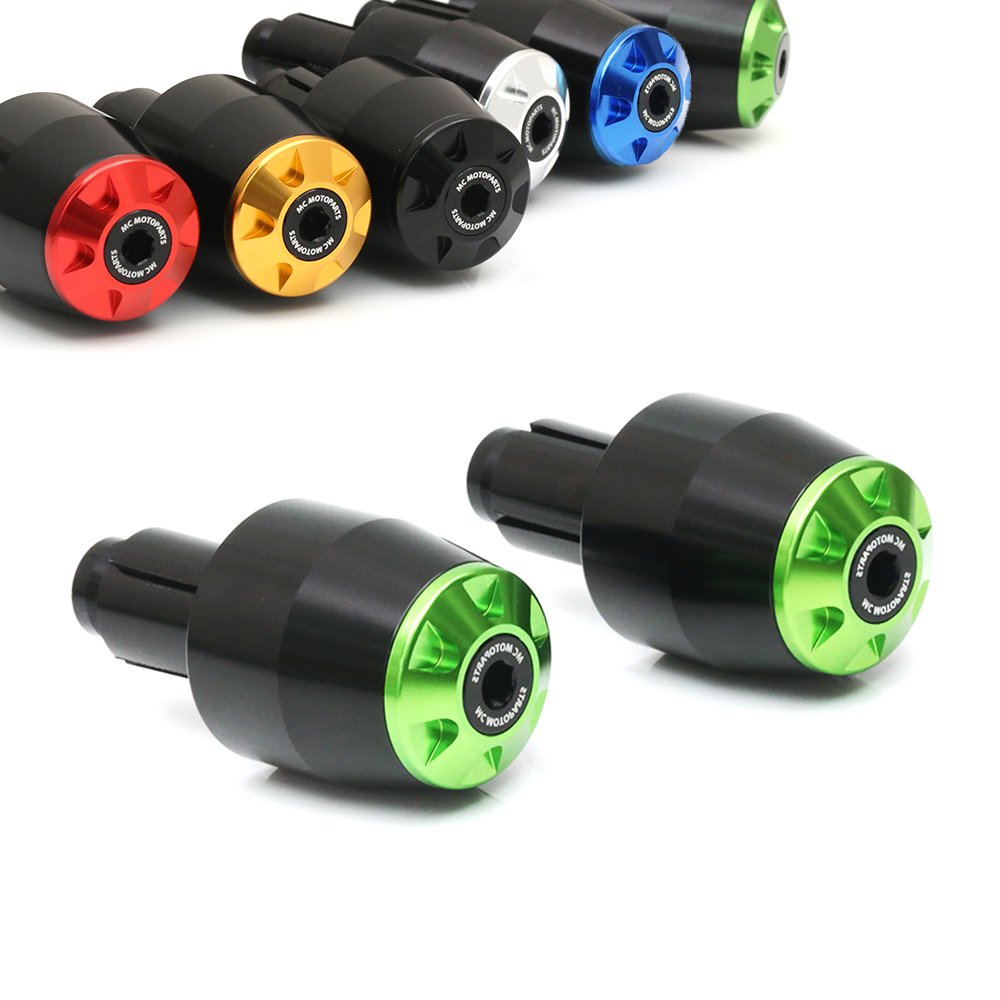 Mc Motoparts Storm Cnc Bar End Sliders Compatible With Z900 2017-2021 19 20 21 Z900Rs Z125 2019 2020 2021 Z H2 (Green)