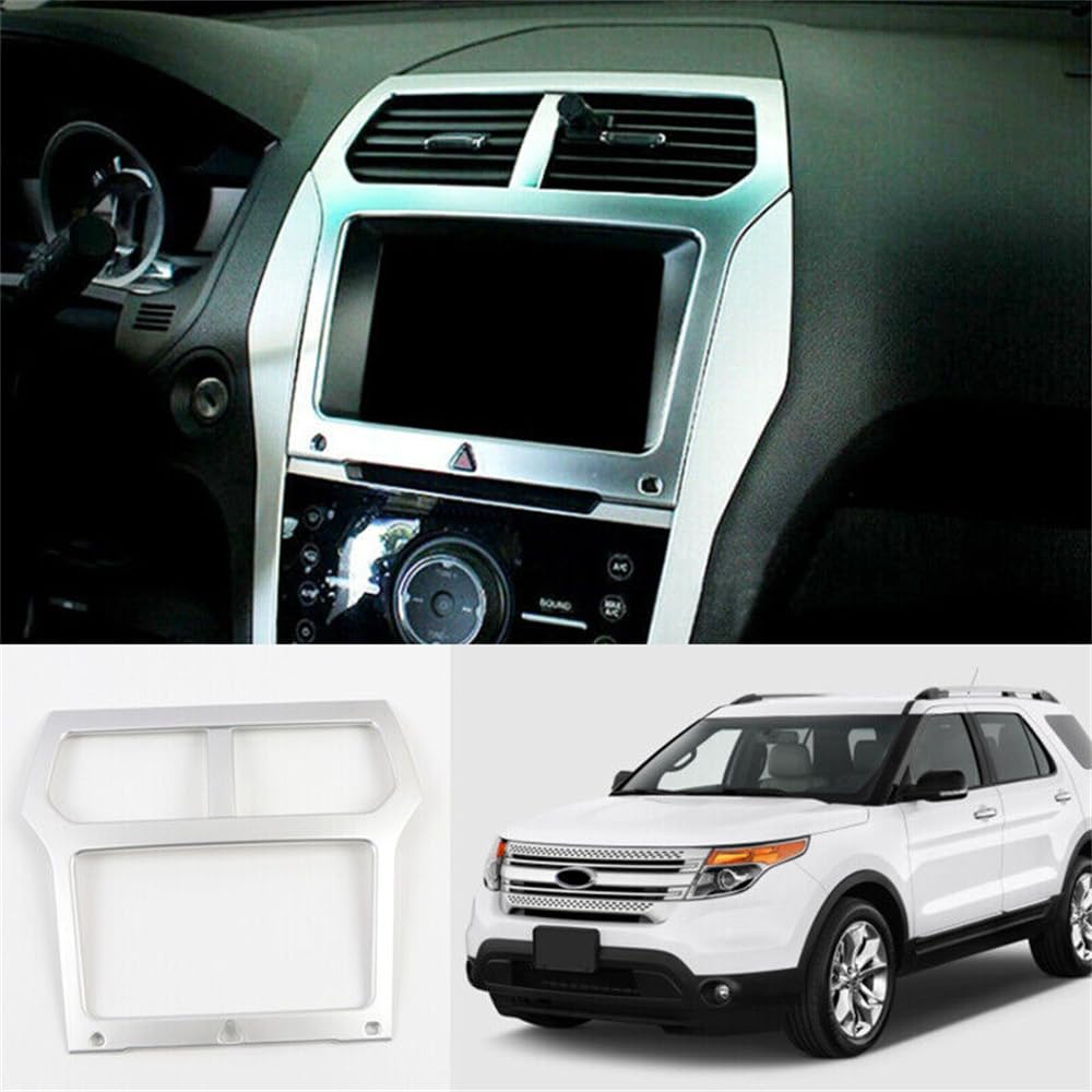 L2R For Ford Explorer 2011 2012 2013 2014 2015 Car Interior Accessories Dashboard Console Navigation Cover Frame Trim Abs Matte 1Pc