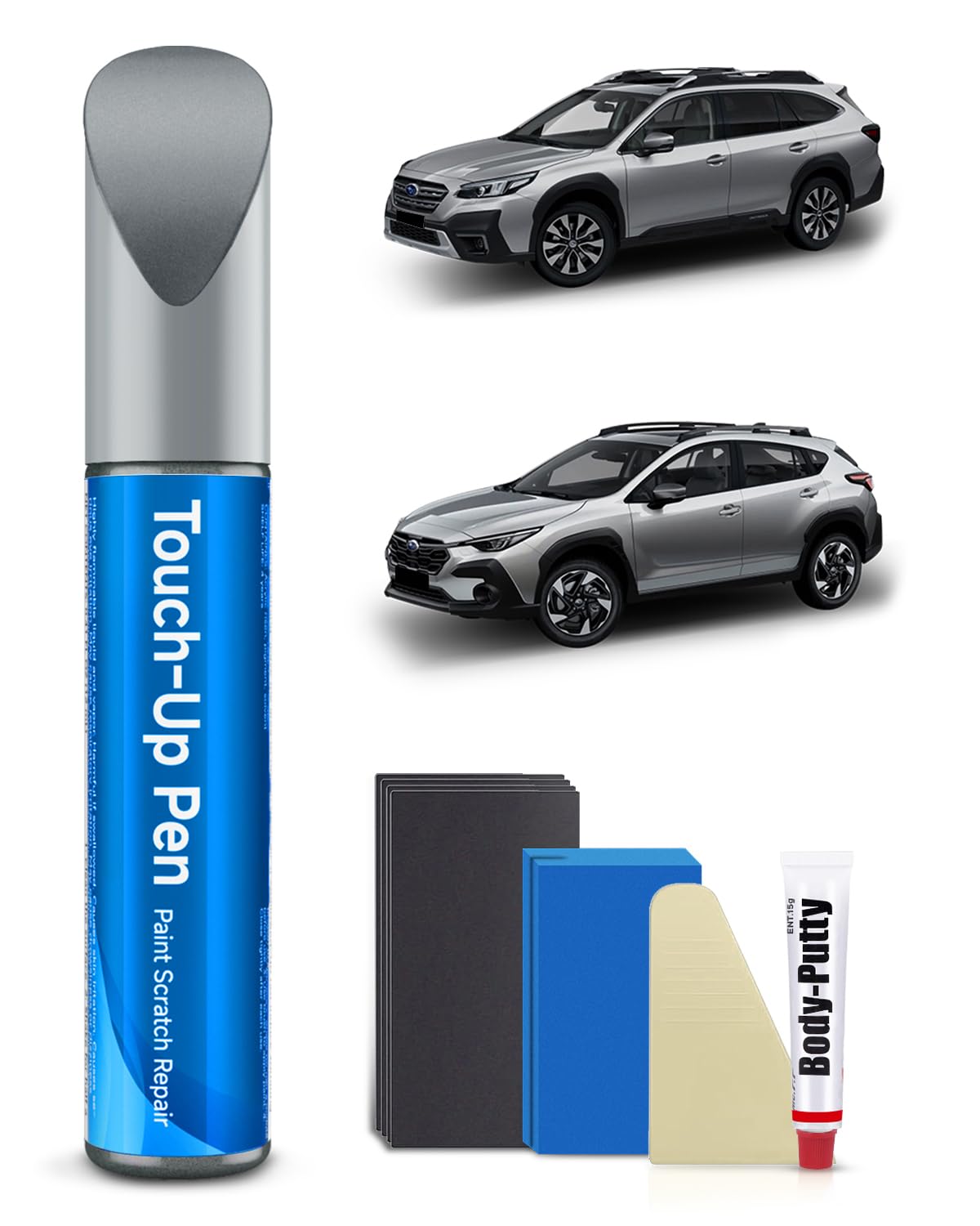 G1U Ice Silver Metallic Touch Up Paint Kit Compatible with Subaru Exact Match Car Scratch Repair Touch Up Paint Kit