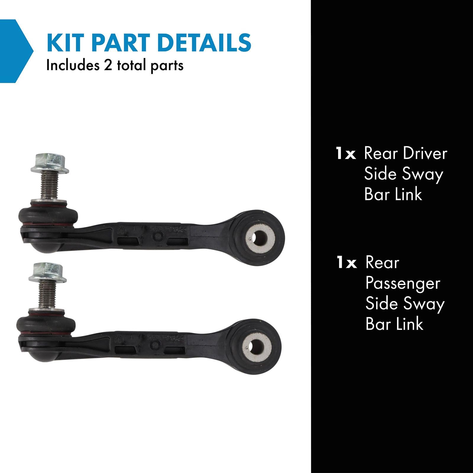 Trq Rear Sway Bar Stabilizer Link Set Compatible With Bmw