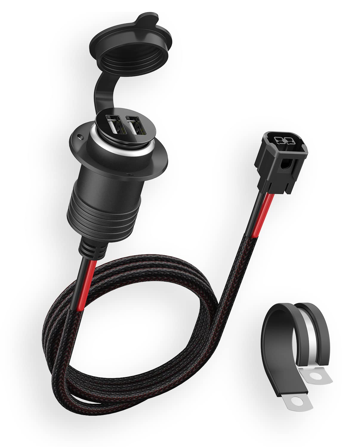 Foruly Motorcycle Usb Charger, Dual Usb Port Water Proof Motorcycle Phone Charger For Honda Crf300L Crf250L 2017-2022, Usb Motor