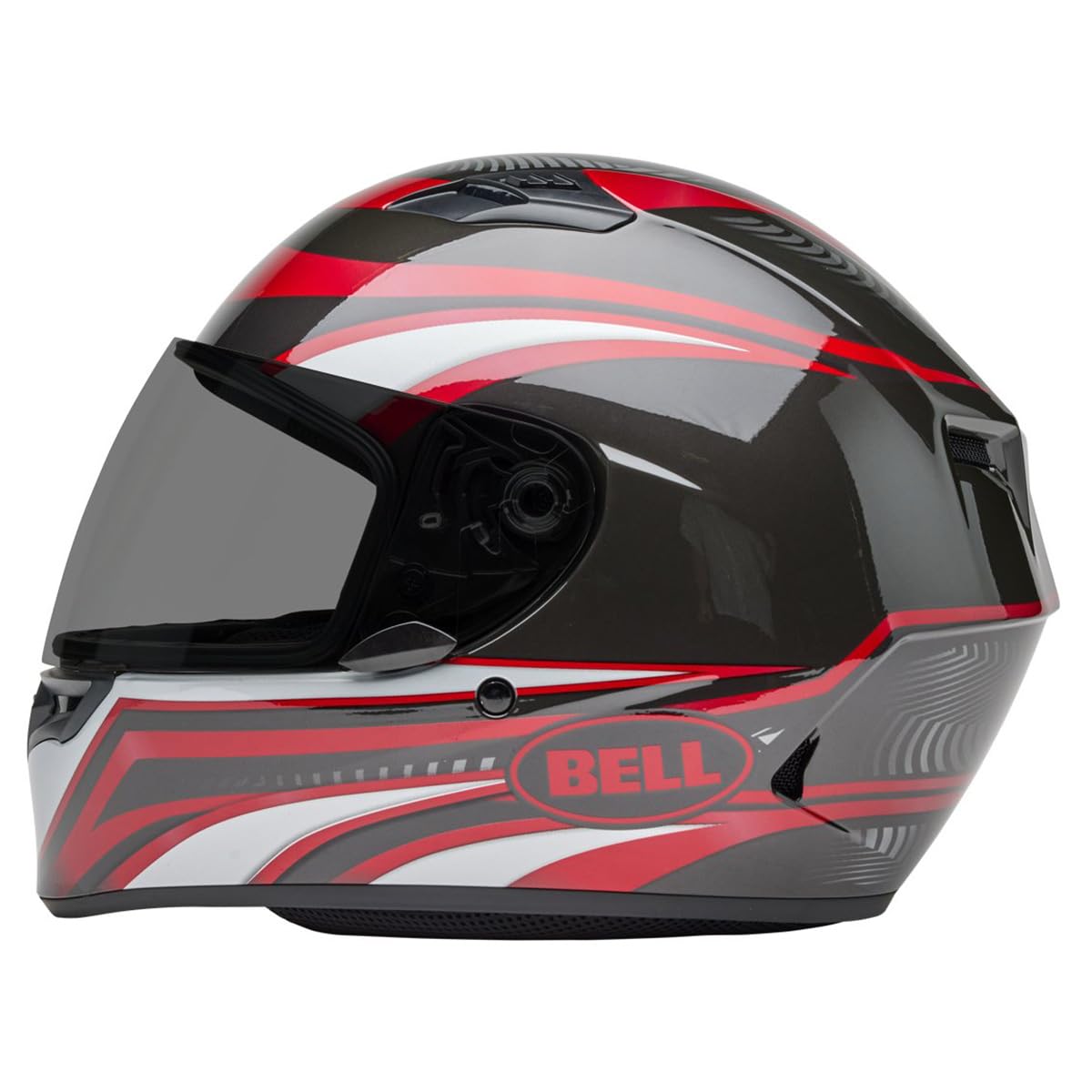 Bell Qualifier Full-Face Motorcycle Helmet (Gloss Conduit Red/Silver - Medium)