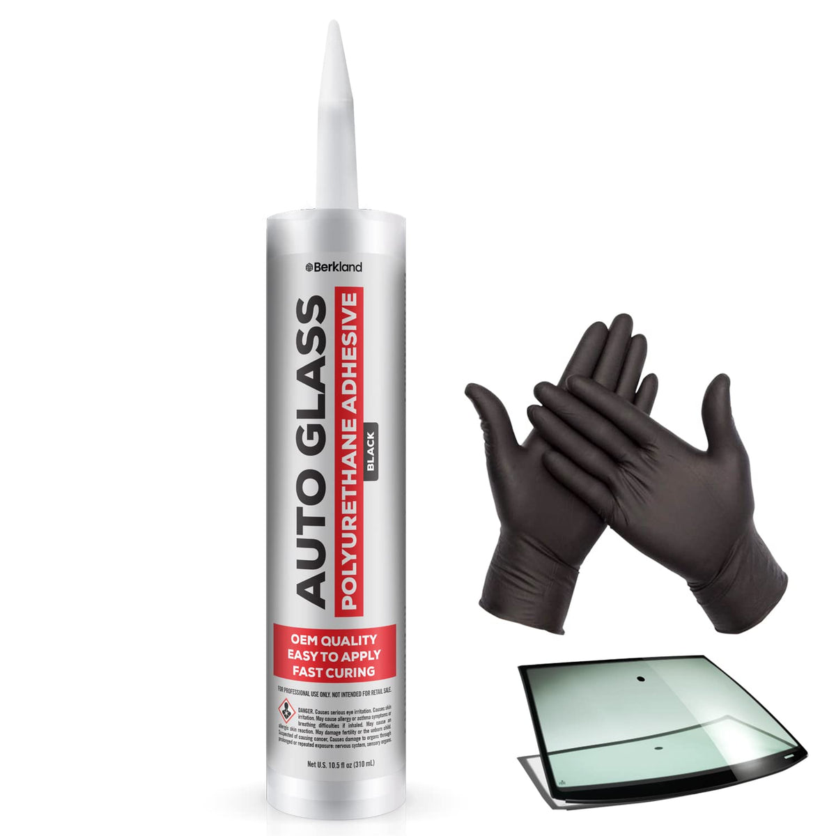 Polyurethane Windshield Adhesive With Fast Curing Formula - High Bond Strength Window Sealant Compound - Easy To Apply Automotiv