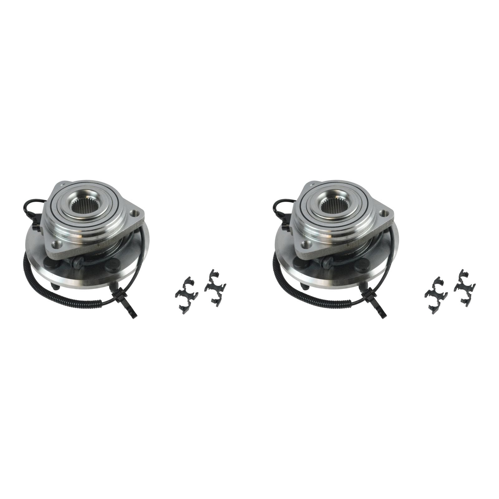 Trq Front Wheel Hub Bearings Assembly Set Compatible With 2007-2017 Jeep Wrangler 2018 Wrangler Jk