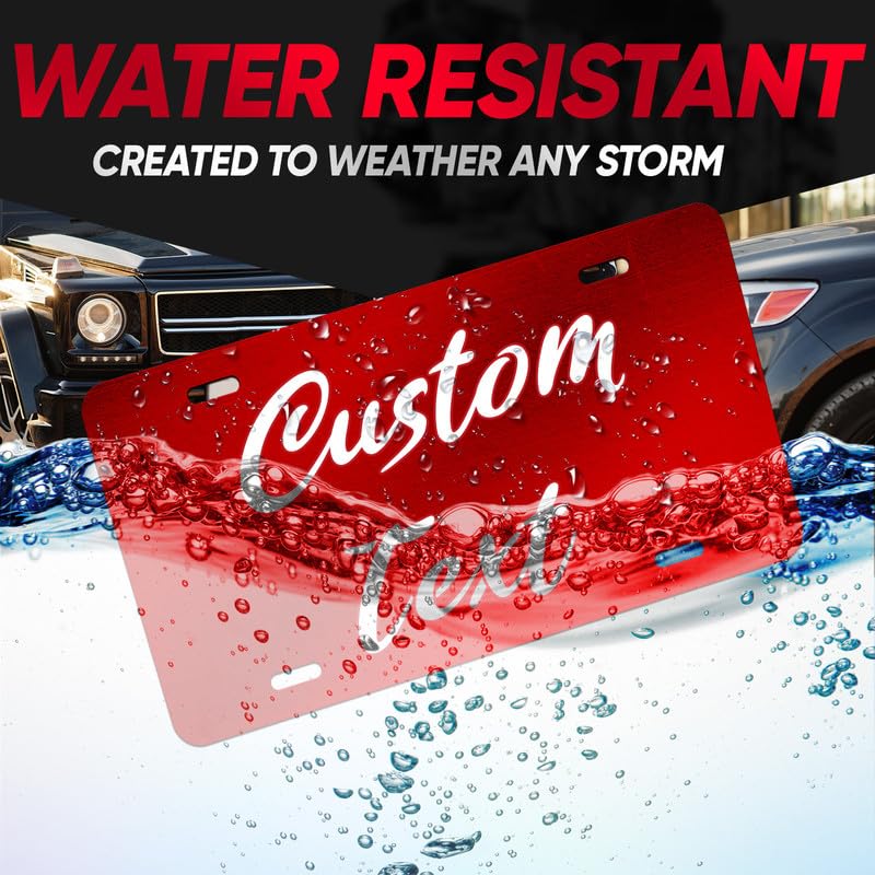 Custom License Plate - Personalized License Plate - 6 X 12 Inch Aluminum Vanity Plate - Front Plate For Car - Custom Plates For