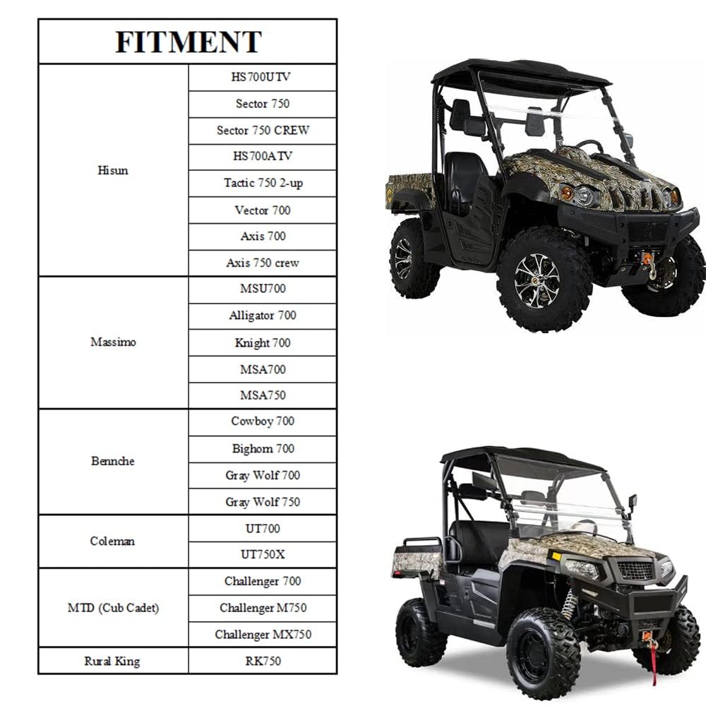 Chikia CVT Drive Clutch Belt Compatible for Hisun UTV ATV 500 700 450 550 750 Massimo MSU 500 700 Coleman UT500 700 Axis 500 700