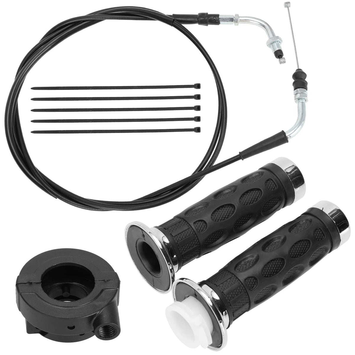 Yoxufa 7/8 Twist Grip 78' Throttle Cable Kit For Gy6 50 80 125 150Cc Qmb139 157Qmj Taotao Lancer Vip Future Champion Wolf Rx50 Icebear Dongfang Jonway Roketa Scooter Moped Mini Bike Go Kart Parts