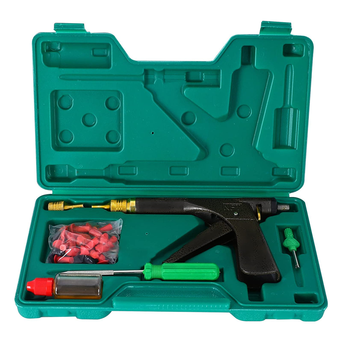 Tire Repair Kit, Tire Plug Kit Heavy Duty Professional, Deluxe Tubeless Tire Plugger Repair Kit with Mushroom Plug for Motorcycl