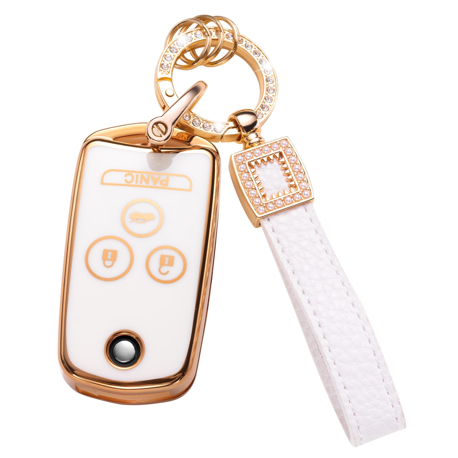 Cacarlike Acura Key Fob Cover With Keychain, Case Compatible With Accord, Mdx, Rdx, Tl, Tsx, Zdx Smart Key Protector