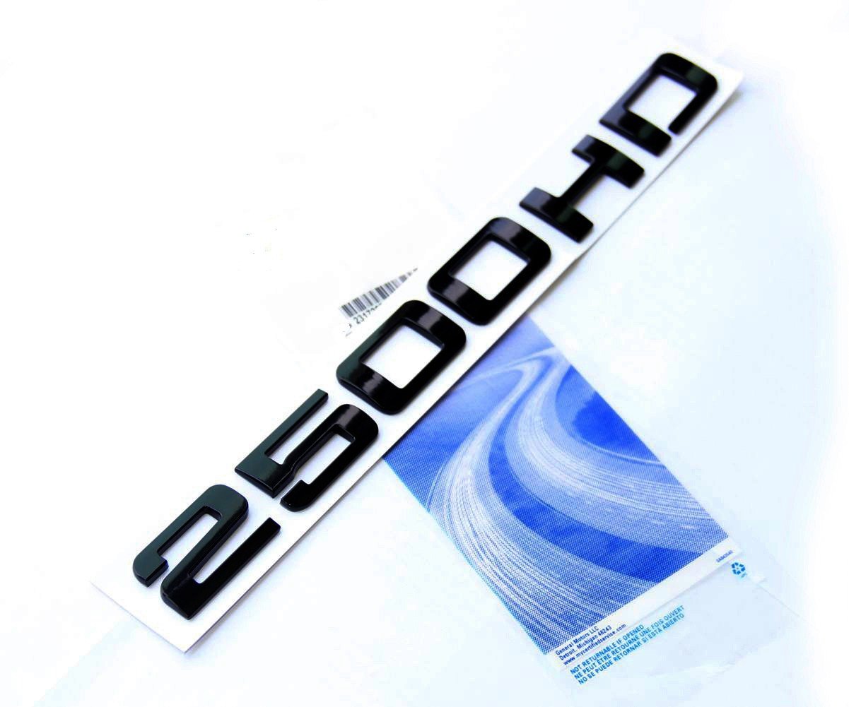 Yoaoo 2X OEM Black 2500Hd 2500 Hd Nameplates Emblems Badges Alloy Glossy for Gm Silverado Sierra