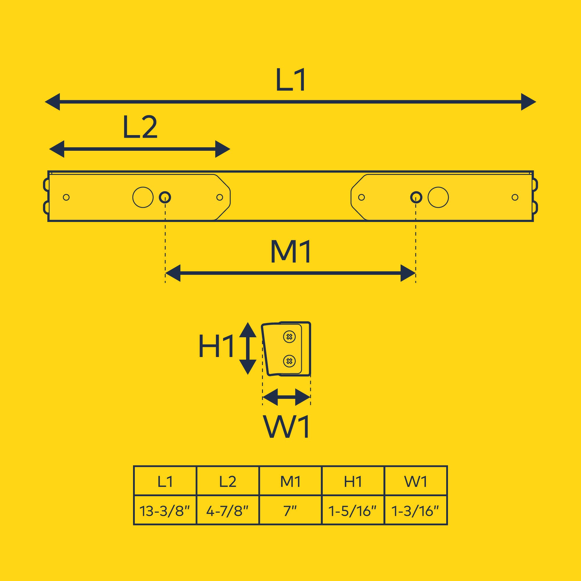 Horizontal License Plate Mounting Bracket for LAMPHUS PlanarFlash Lighthead [Rust Resistant] [Powder Coated] [Installs Easily] -