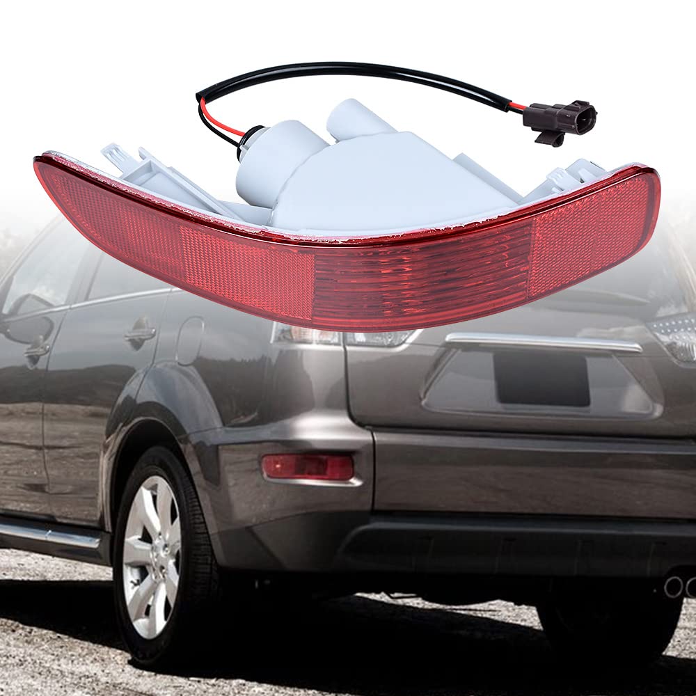 Astra Depot Left Right Rear Bumper Tail Fog Light Reflector Compatible With Mitsubishi Outlander 2007-2012