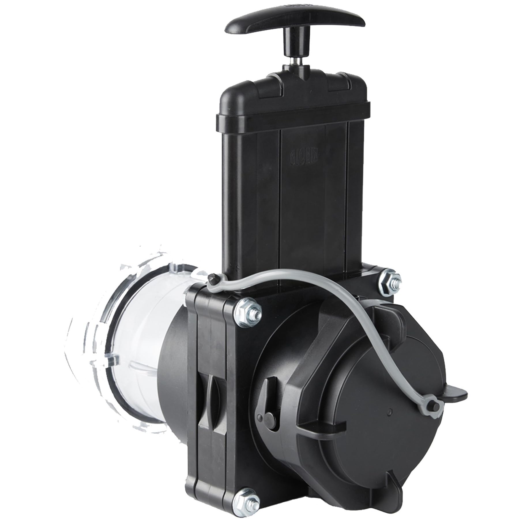 GLOBIZ Twist-On Waste Valve RV Gate Valve with Built-in Clear Adapter Compatible with Most Brands of Bayonet/Lug Adapter UV-Resi