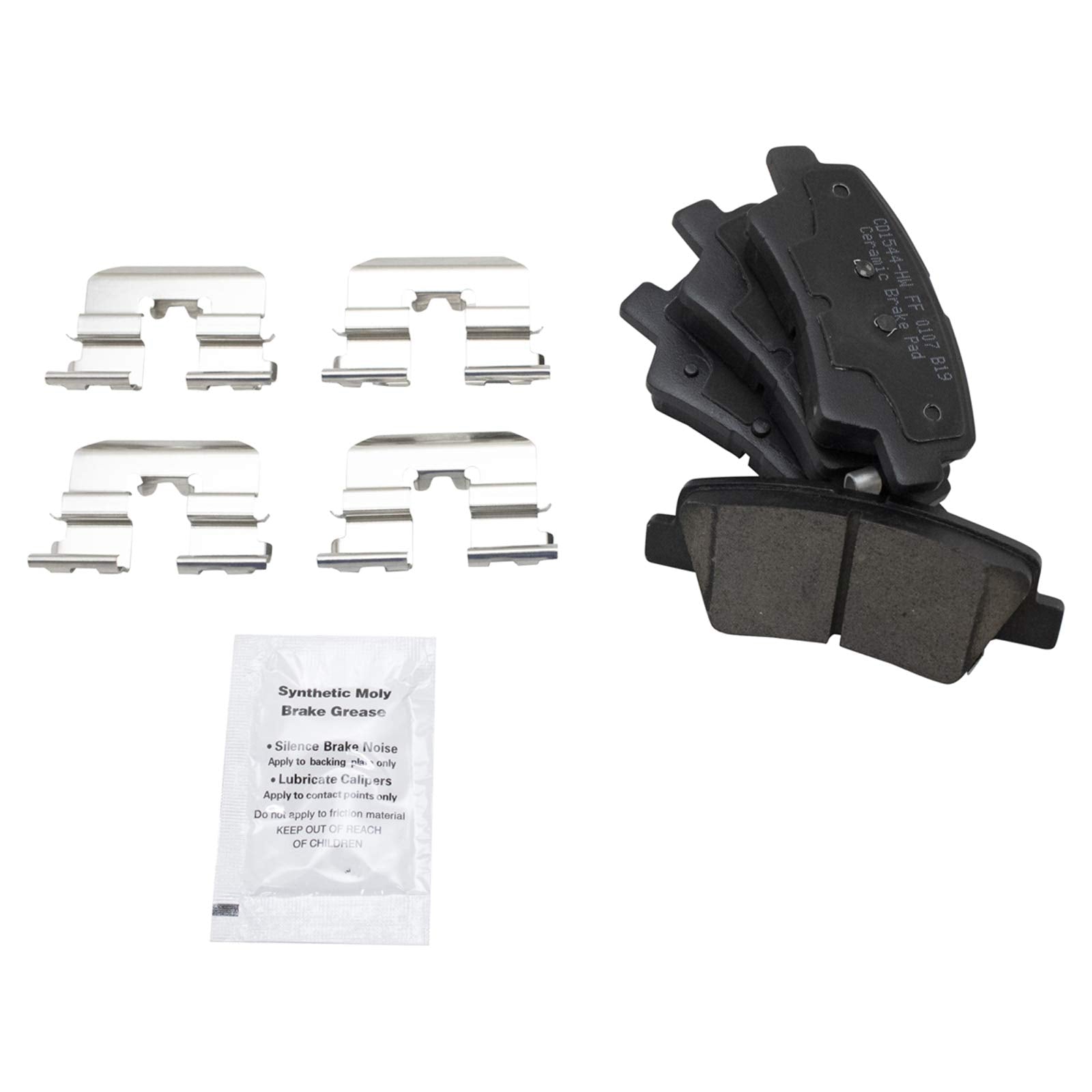 Trq Front And Rear Brake Pad & Rotor Kit Brake Pads Brake Rotor Ceramic Compatible With 2011-2016 Hyundai Elantra 2013-2014 Elan