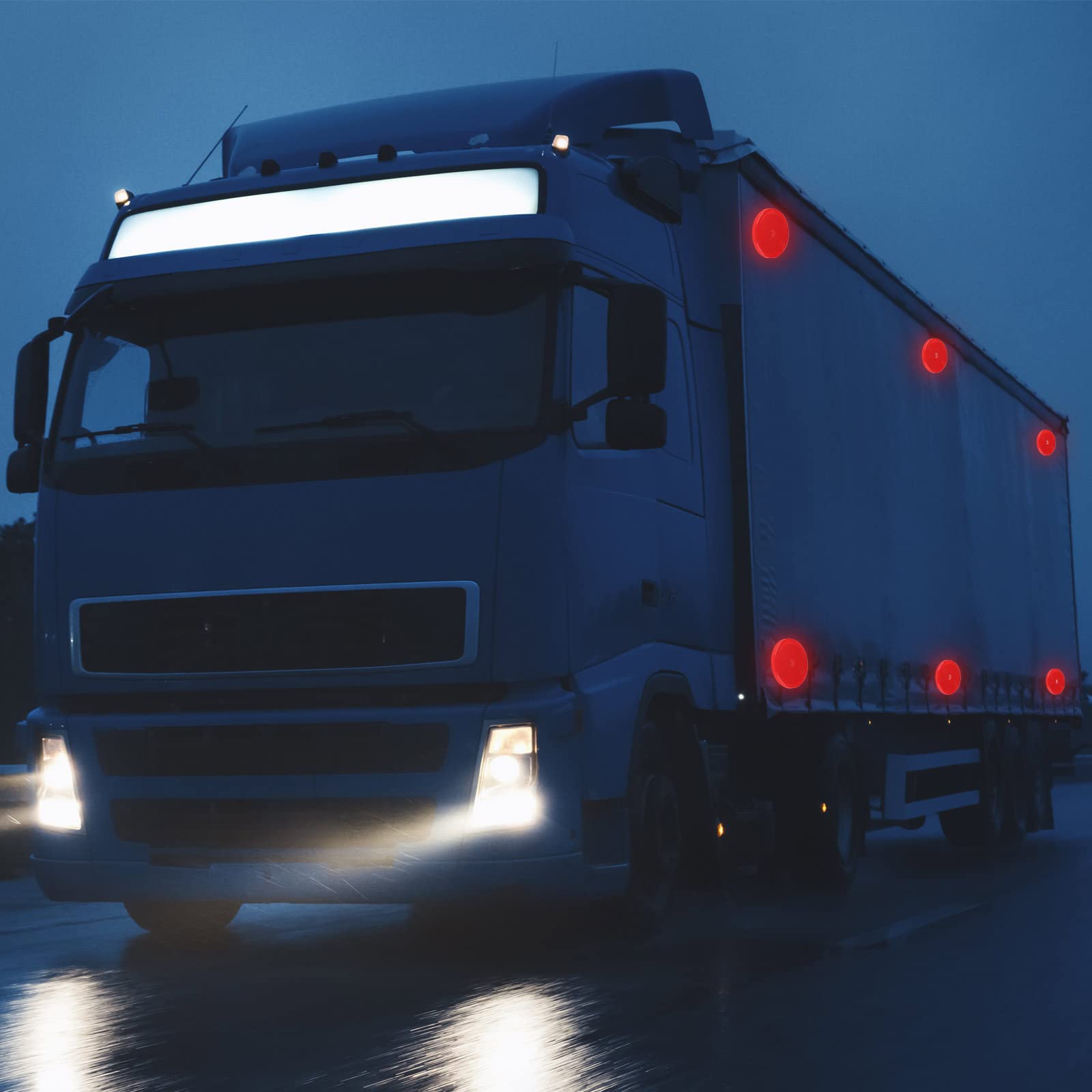 Kingdder 32 Pcs Front Reflector Round Reflector For Driveway Fence Gate Posts Trailers Safety Reflectors With Center Mounting Ho