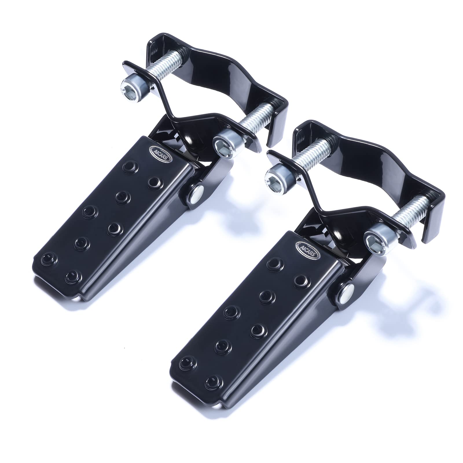 Aicars Universal Motorcycle Foot Pegs: Bike Footpegs Folding Pedal Fit For Mini Bike Atv Utv Go Karts