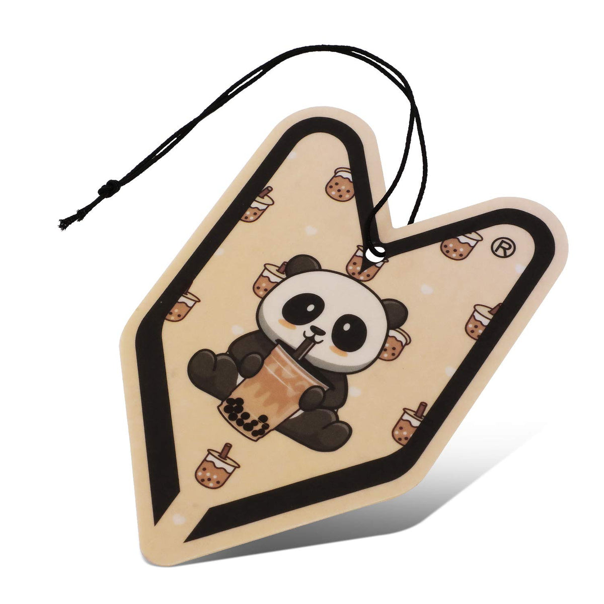 Treefrog Ylbp01 Paper Young Leaf Wakaba Hanging Air Freshener For Home Office Car In-Door, Black Mike Tea Scent