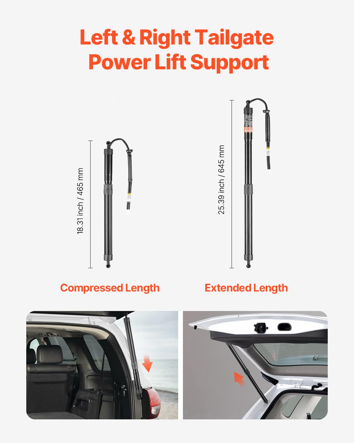 VEVOR Rear Left & Right Tailgate Power Lift Support, Compatible with 2014-2019 TOYOTA Highlander, Electric Tailgate Liftgate Pow