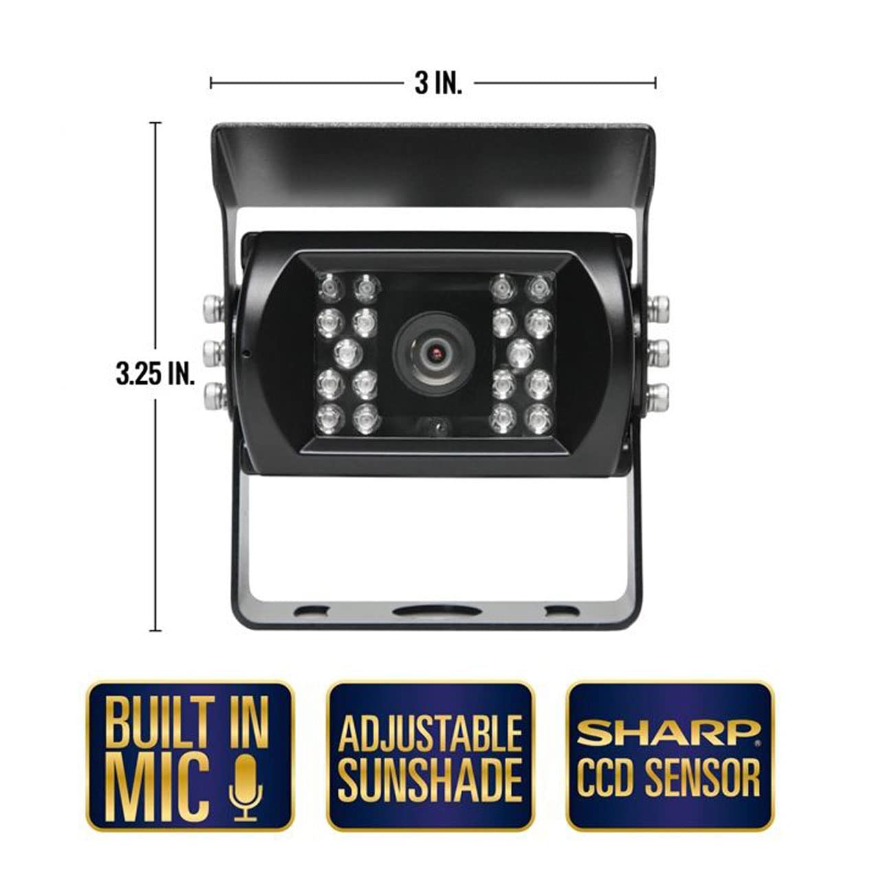 7'' Backup Camera System For Rv/Truck/Bus - Waterproof Camera With Night Vision - Rvs-770613-Nm-01 By Rear View Safety.