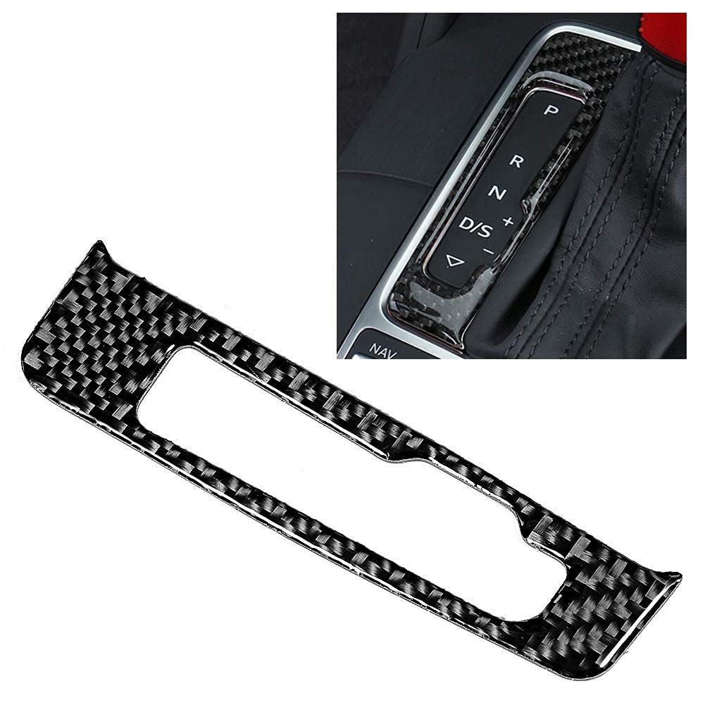 Aramox Gear Panel Trim Cover, Carbon Fiber Sticker Decor Fits For Audi A3 8V 2014-2019