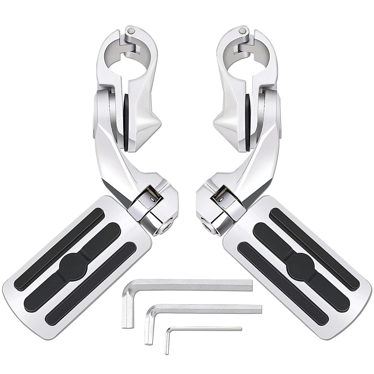 KONDUONE Motorcycle Highway Pegs Foot Rests fit 1.25'' Engine Guard Parts Replacement for 1 1/4 Harley Davidson Road Glide, Elec