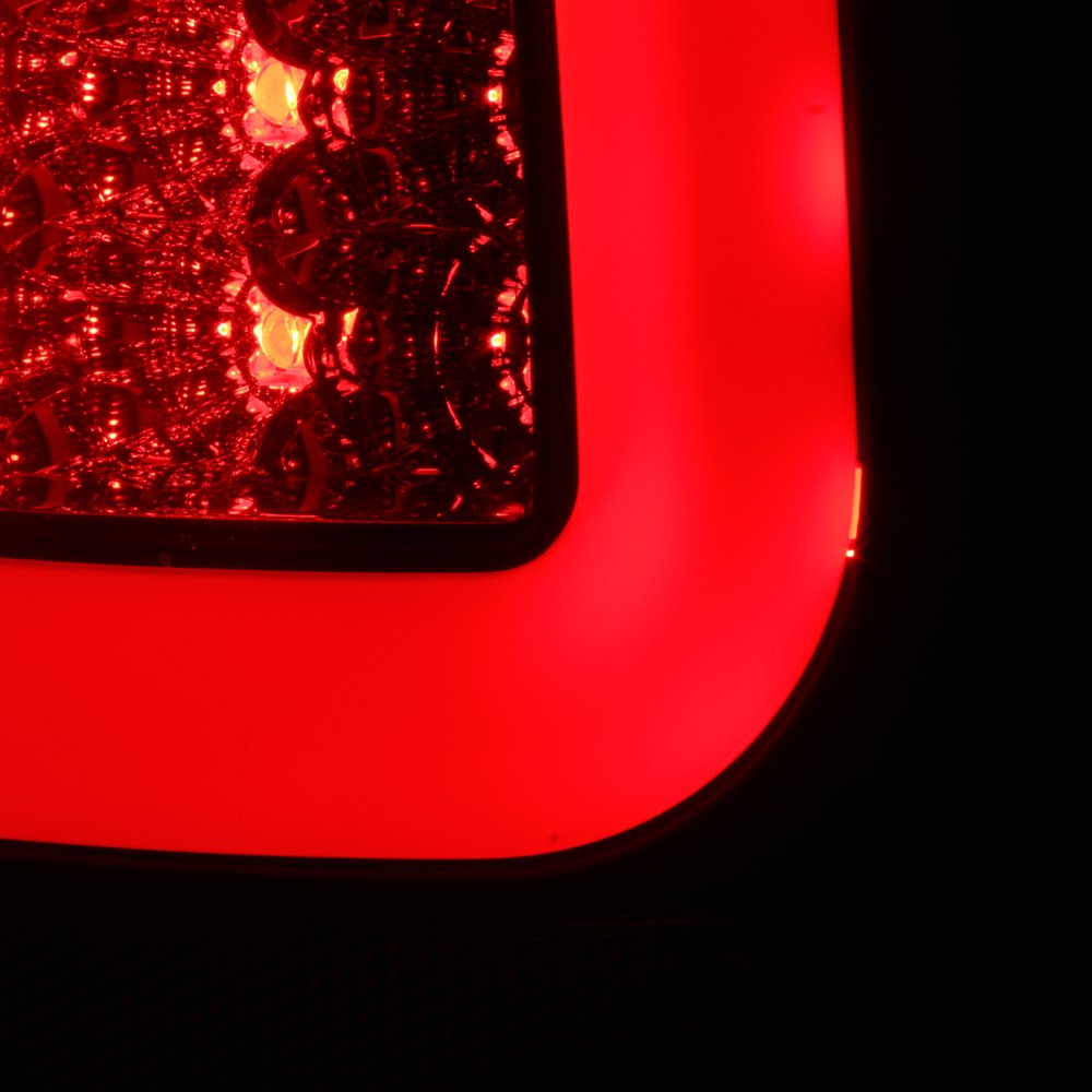 Akkon - For Black Smoked 2008-2016 Ford F250 F350 F450 F550 Superduty Led Tube Tail Lights Pair Brake Lamps